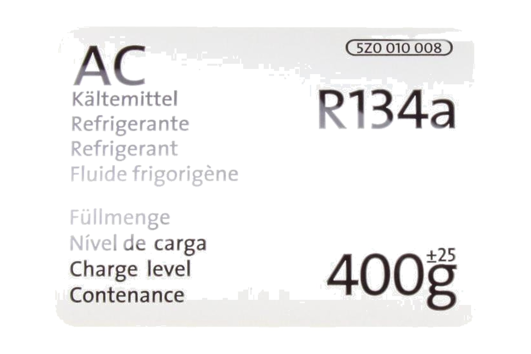 Etiqueta de Ar Condicionado VW 5Z0010008