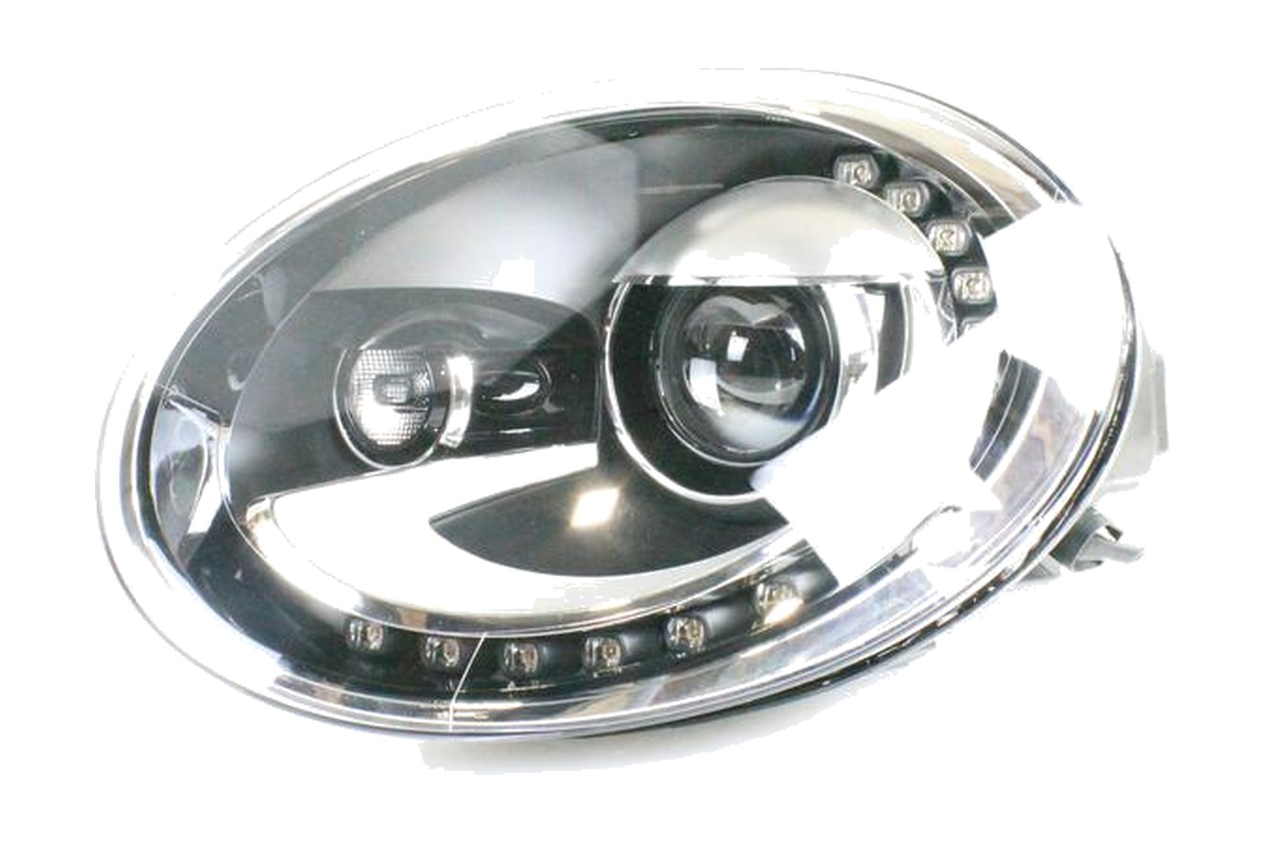 Farol Máscara Negra LED Esquerdo (Motorista) VW 5C1941031J